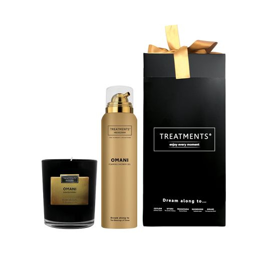 Treatments® - Geschenkbox Duschschaum &amp; Kerze - Omani
