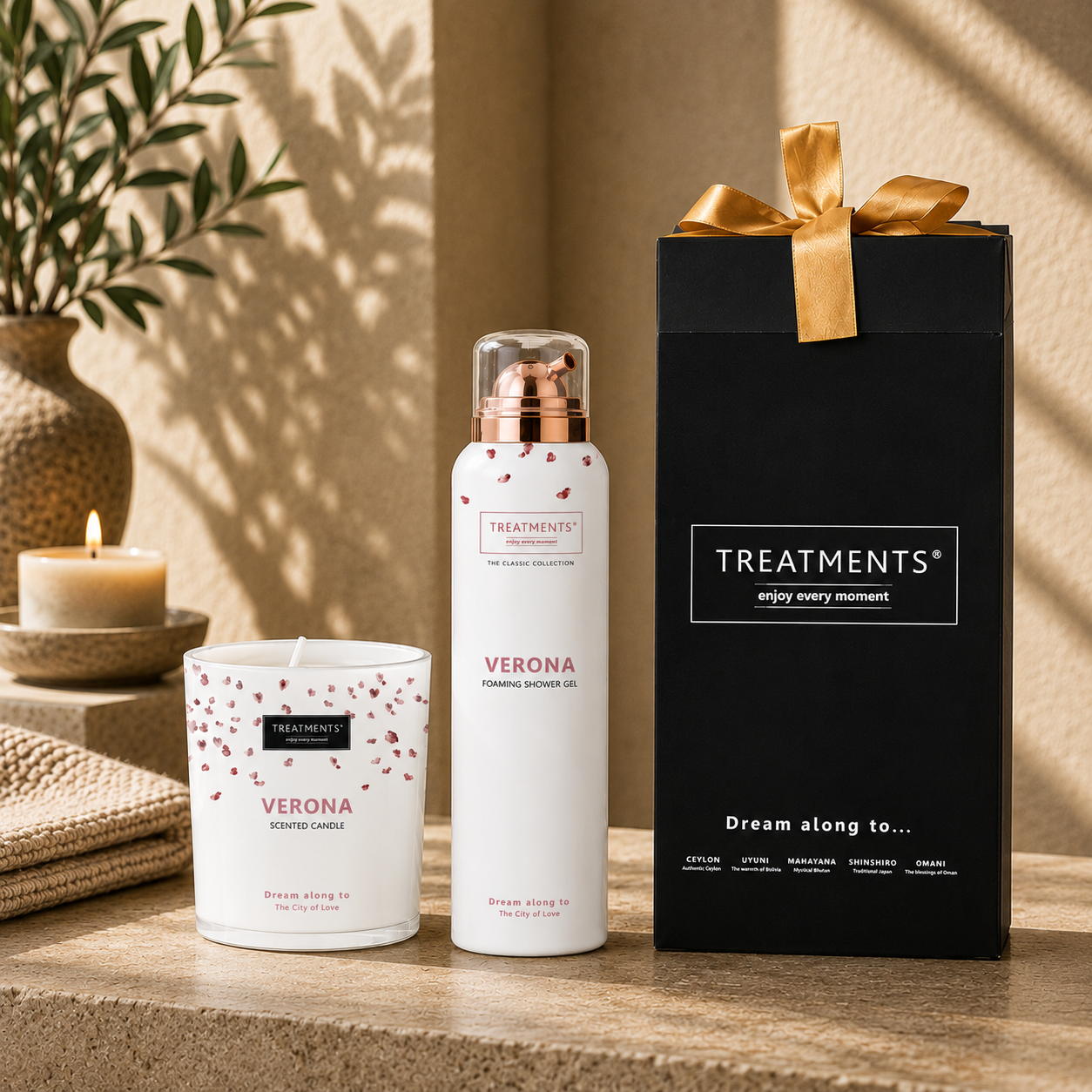 Treatments® - Geschenkbox Duschschaum &amp; Kerze - Verona